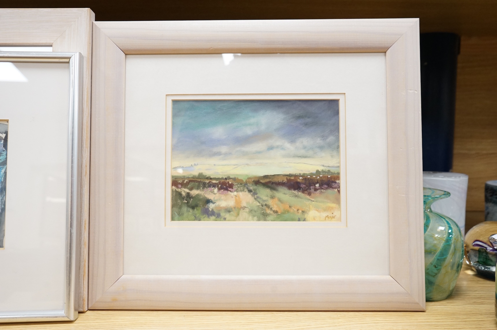 Jacqueline Watt (contemporary), 'Tree study II', signed, mixed media together with two other abstracts, one titled 'Storm clouds', largest 16 x 23cm